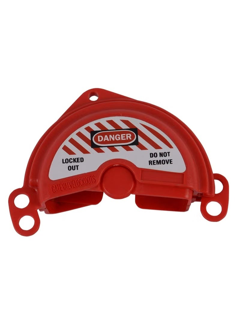 Workland جهاز قفل عجلة اليد لصمام البوابة - 2.5 بوصة إلى 5 بوصة من البلاستيك ABS، قفل أمان أحمر، قفل صمام LOTO للاستخدام الصناعي والأسطوانات البروبان - Image 3